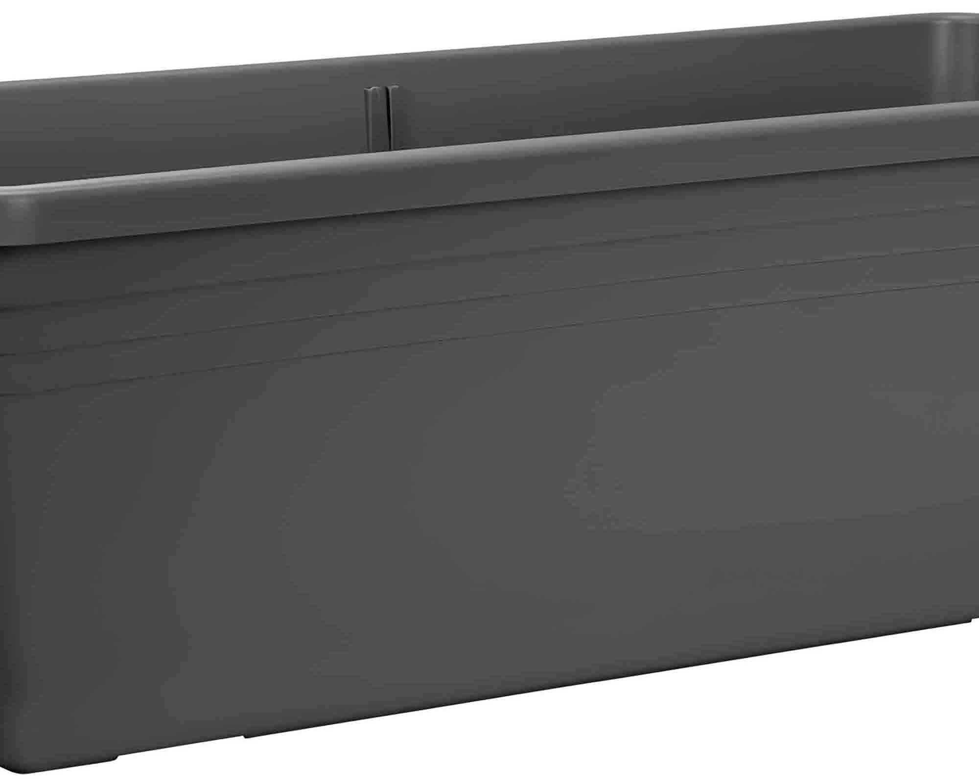 Fioriera Trough Antracite 50cm in Plastica Riciclato - Elho - immagine 3