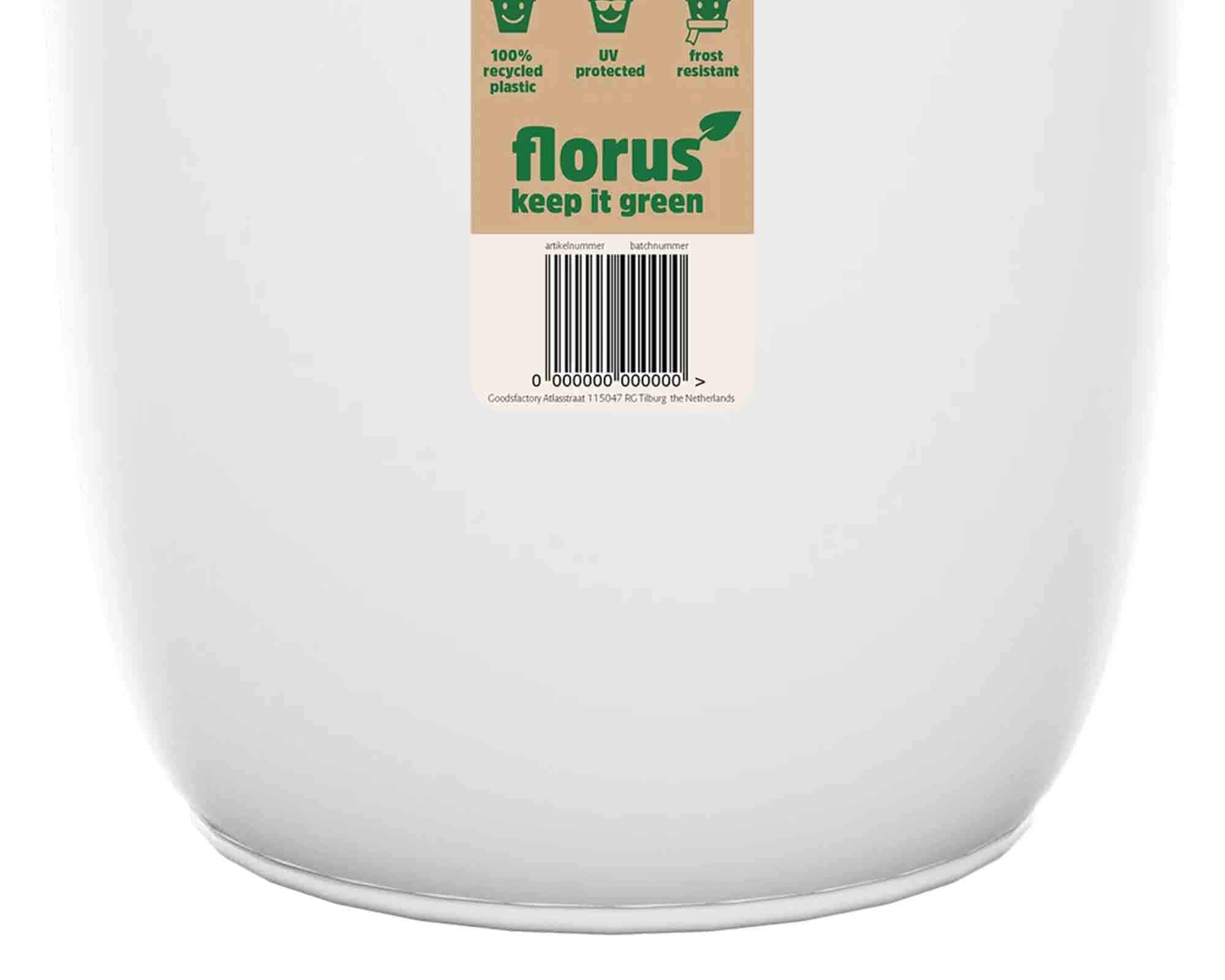 Cachepot Flow Bianco D11x10cm in Plastica Riciclato - Elho - immagine 2