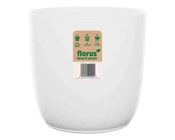 Cachepot Flow Bianco D11x10cm in Plastica Riciclato – Elho