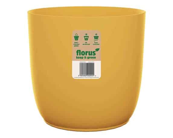 Cachepot Flow Mustard D18cm in Plastica Riciclato – Elho