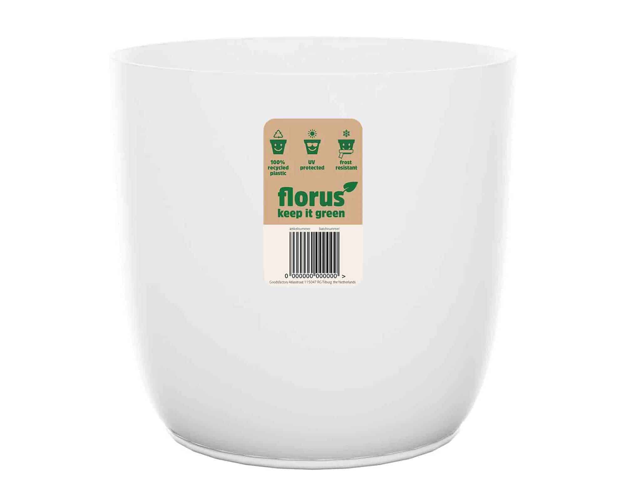 Cachepot Flow Orchid Bianco D13cm in Plastica Riciclato - Elho