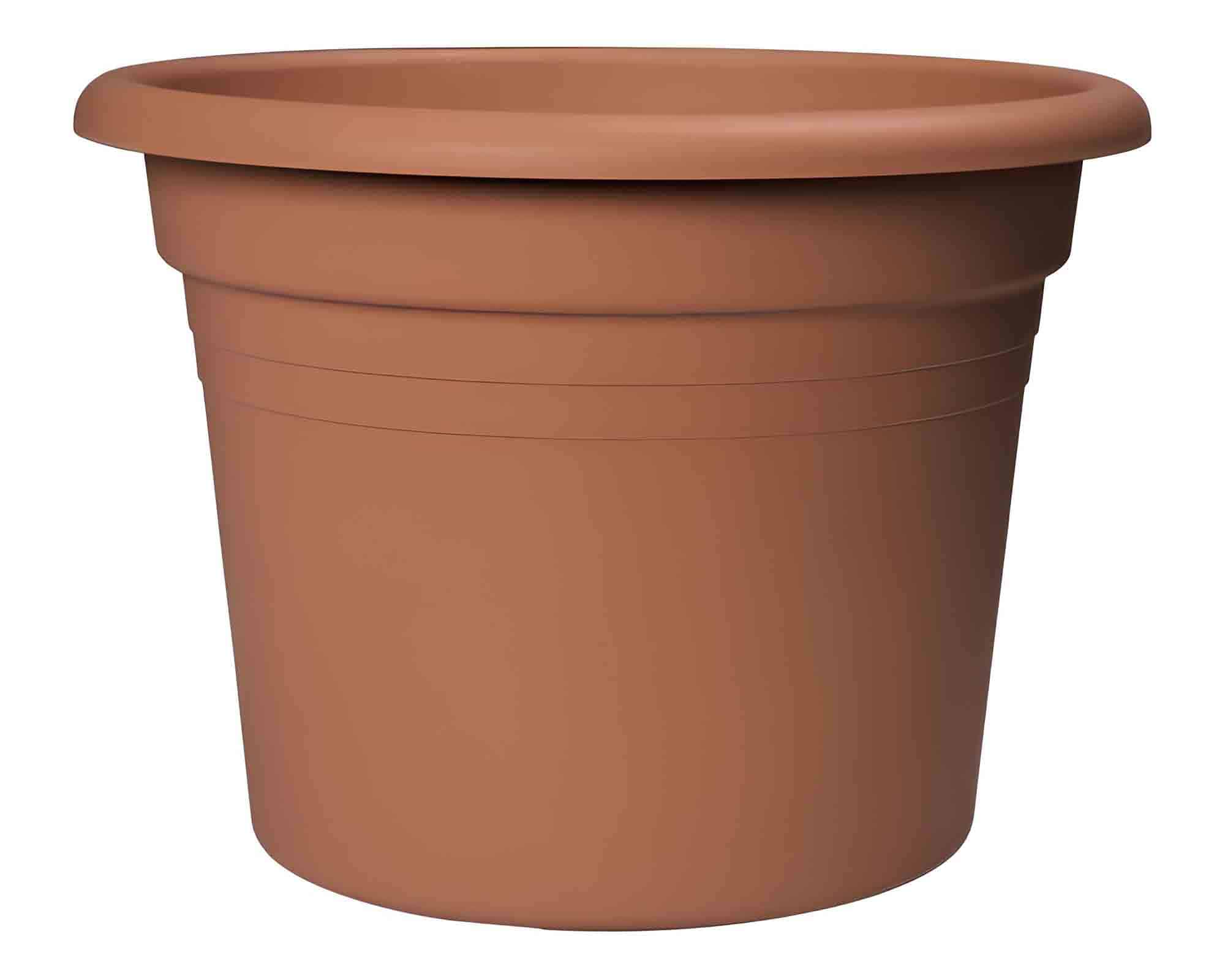Vaso Cilindro Mediterran Terracotta D40cm in Plastica Riciclata - Elho - immagine 2