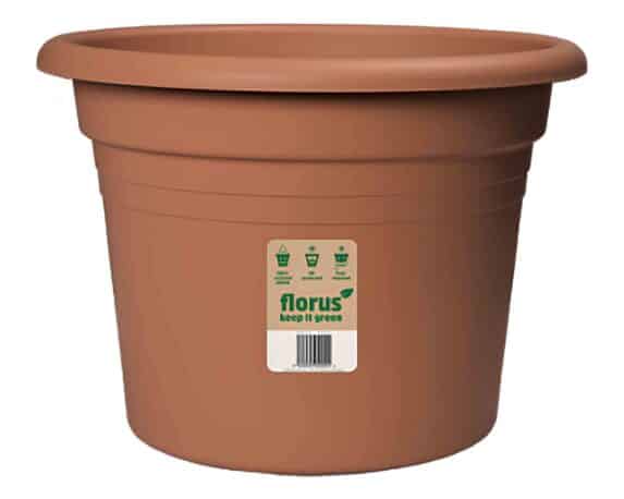 Vaso Cilindro Mediterran Terracotta D40cm in Plastica Riciclata – Elho