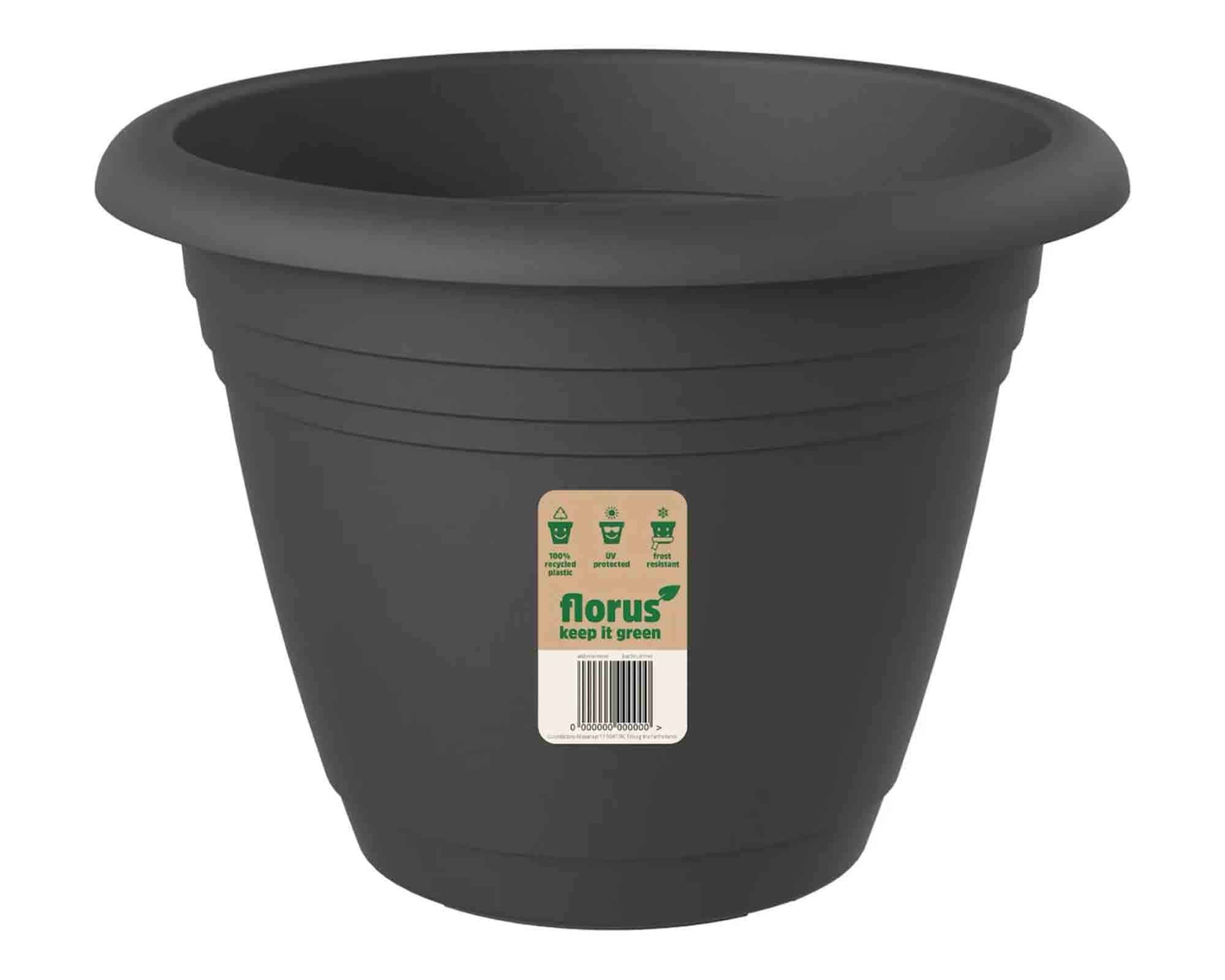 Vaso Campana Mediterran Antracite D55cm in Plastica Riciclata - Elho