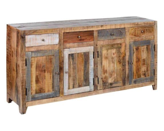 Credenza Brest 4 Cassetti + 4 Ante 180x40x85cm in Legno – Agora