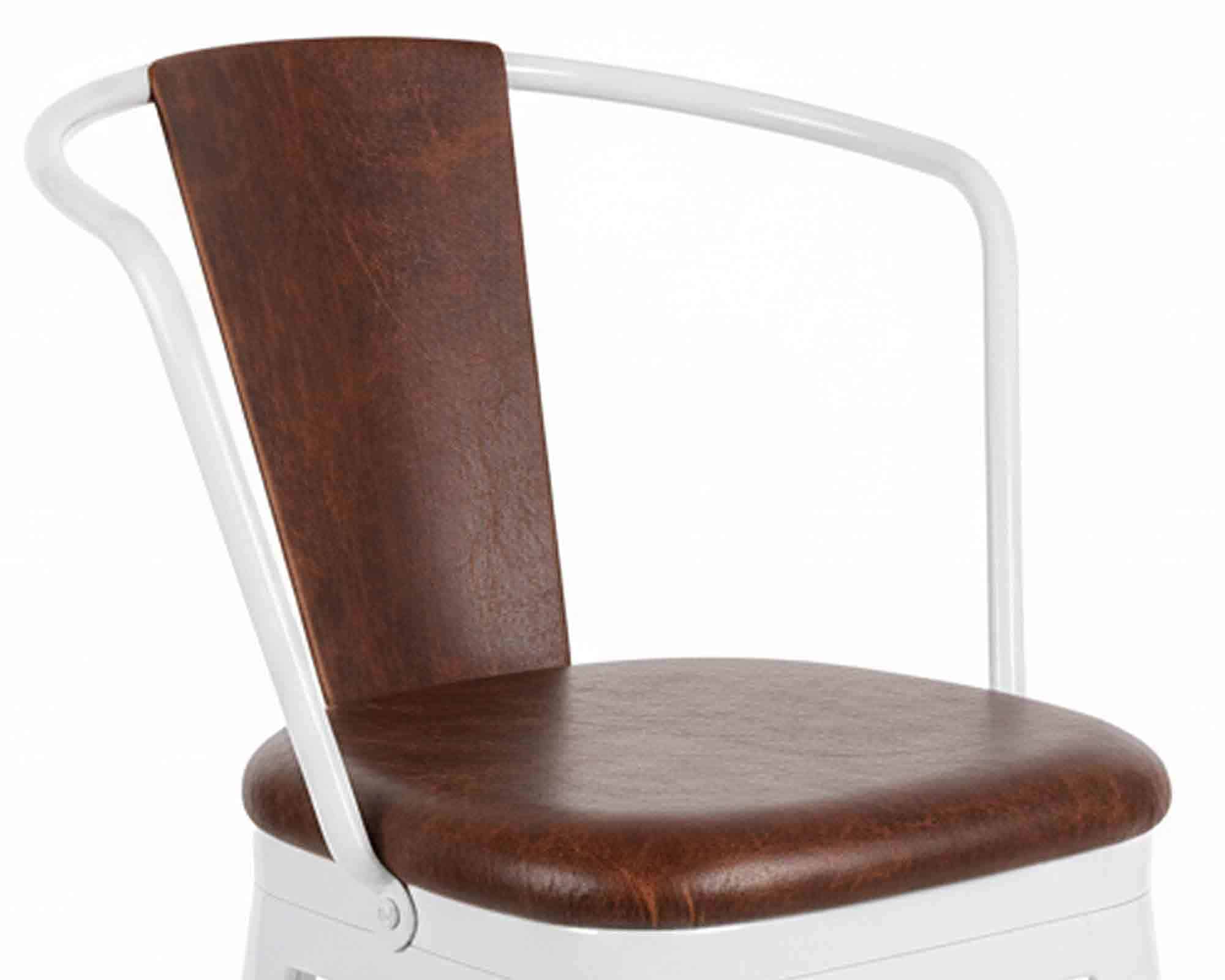 Sgabello Cocktail Bianco 20x18x24cm in Metallo - Agora - immagine 2