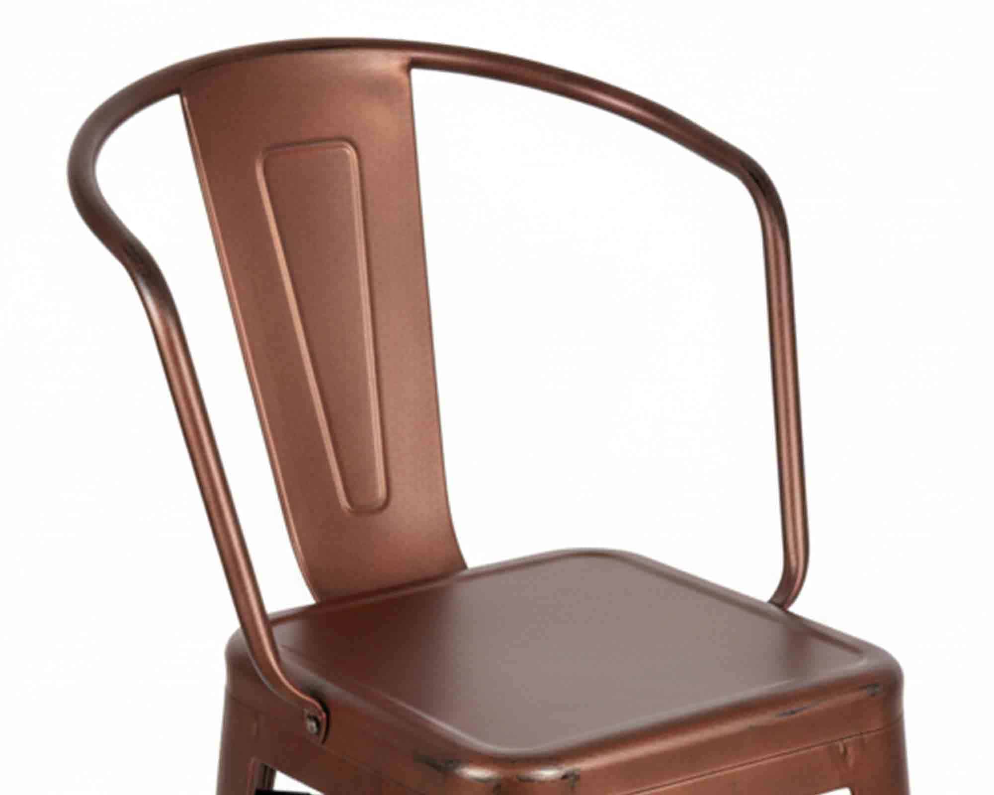 Sgabello Cocktail Rusty 20x18x24cm in Metallo - Agora - immagine 2