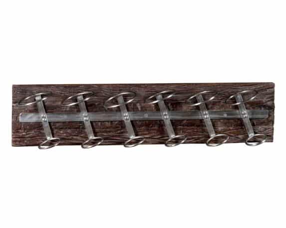 Portabottiglie 6 Ripiani Rustico 86x15x20cm in Legno – Agora