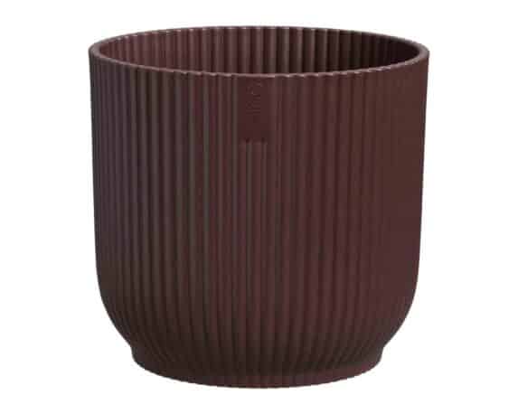 Cachepot Tondo Winery Rosso Bordeaux D14x13cm in Plastica Riciclato – Elho
