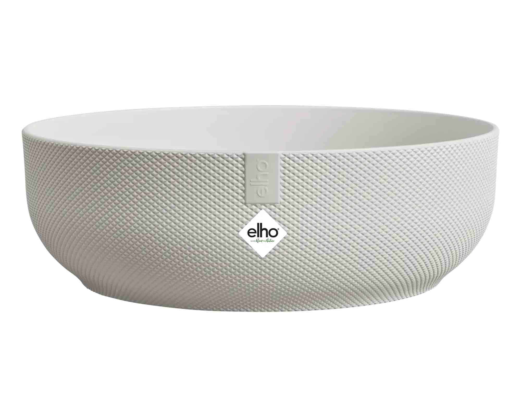 Cachepot Ciotola Jazz Silky Bianco D28x9cm in Plastica Riciclato - Elho - immagine 2