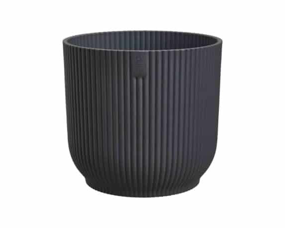 Cachepot Tondo Vibes Antracite D18x17cm in Plastica Riciclato – Elho