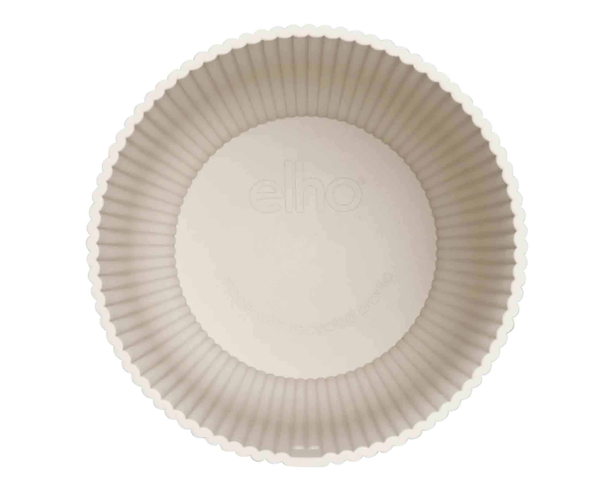 Cachepot Tondo Vibes Bianco Lino D18x17cm in Plastica Riciclato - Elho - immagine 3