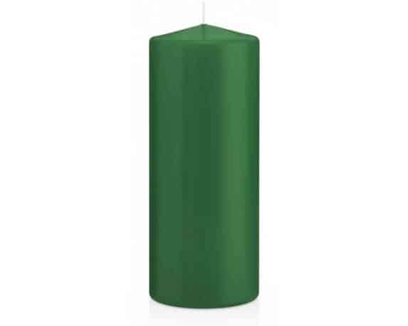 Candela a Testa Piatta a Immersione con Cellofan Verde Scuro D6x10cm in Cera – Wiedemann