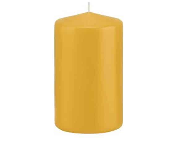 Candela a Testa Piatta a Immersione con Cellofan Giallo Mais D6x10cm in Cera – Wiedemann