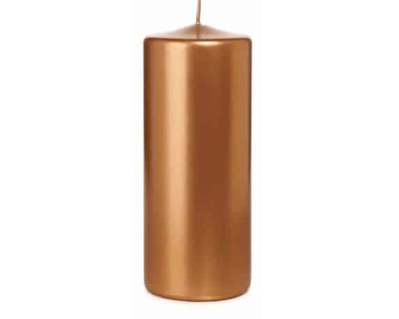 Candela a Testa Piatta Laccata con Cellofan Bronzo D6x15cm in Cera – Wiedemann