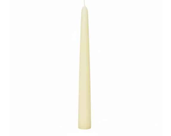 Candela Conica Avorio D2,5x30cm in Cera – Wiedemann