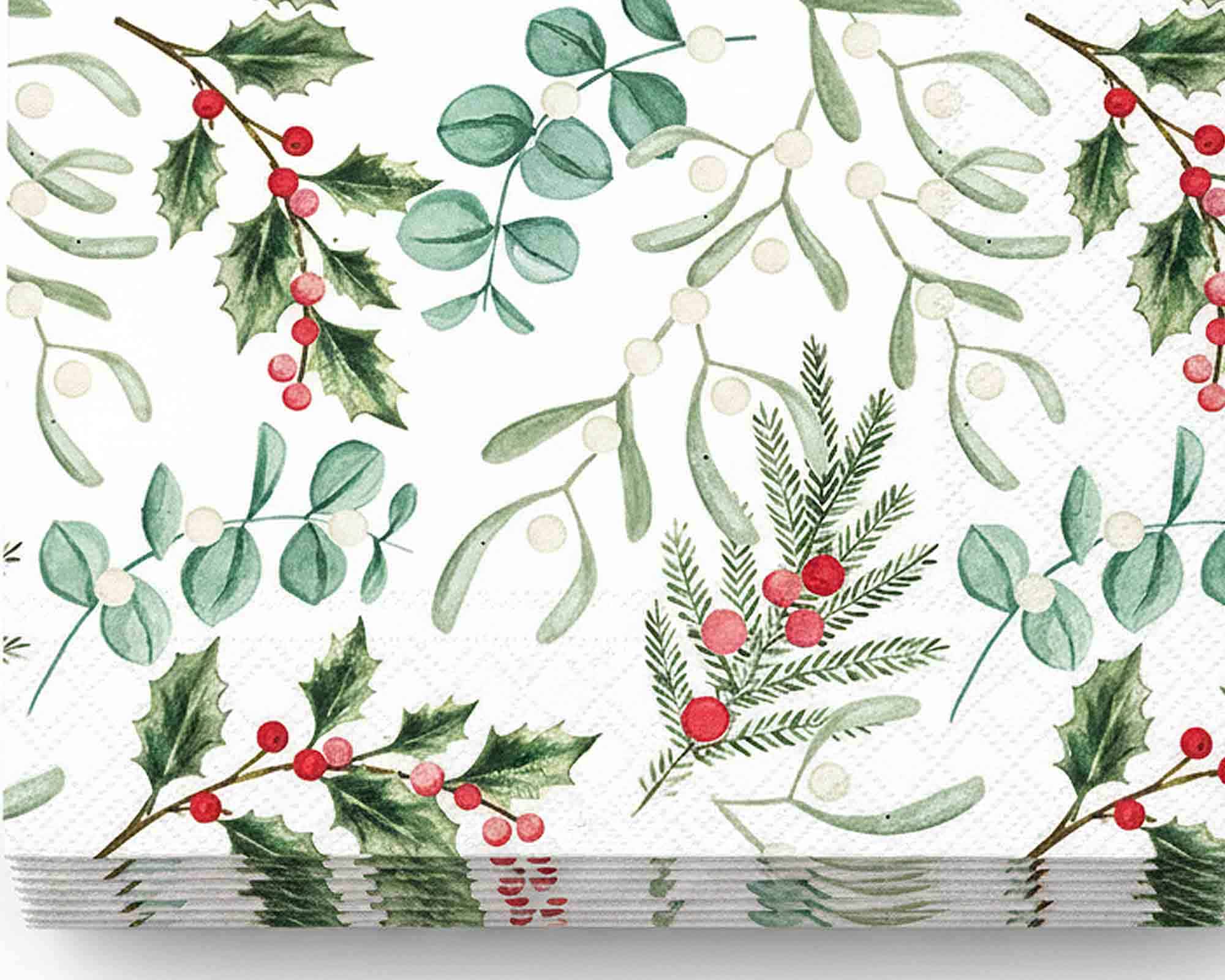 Tovaglioli con Foliage Scatter 33x33cm in Carta - immagine 2
