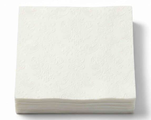 Tovaglioli Eleganti Color Bianco Perla 33x33cm in Carta