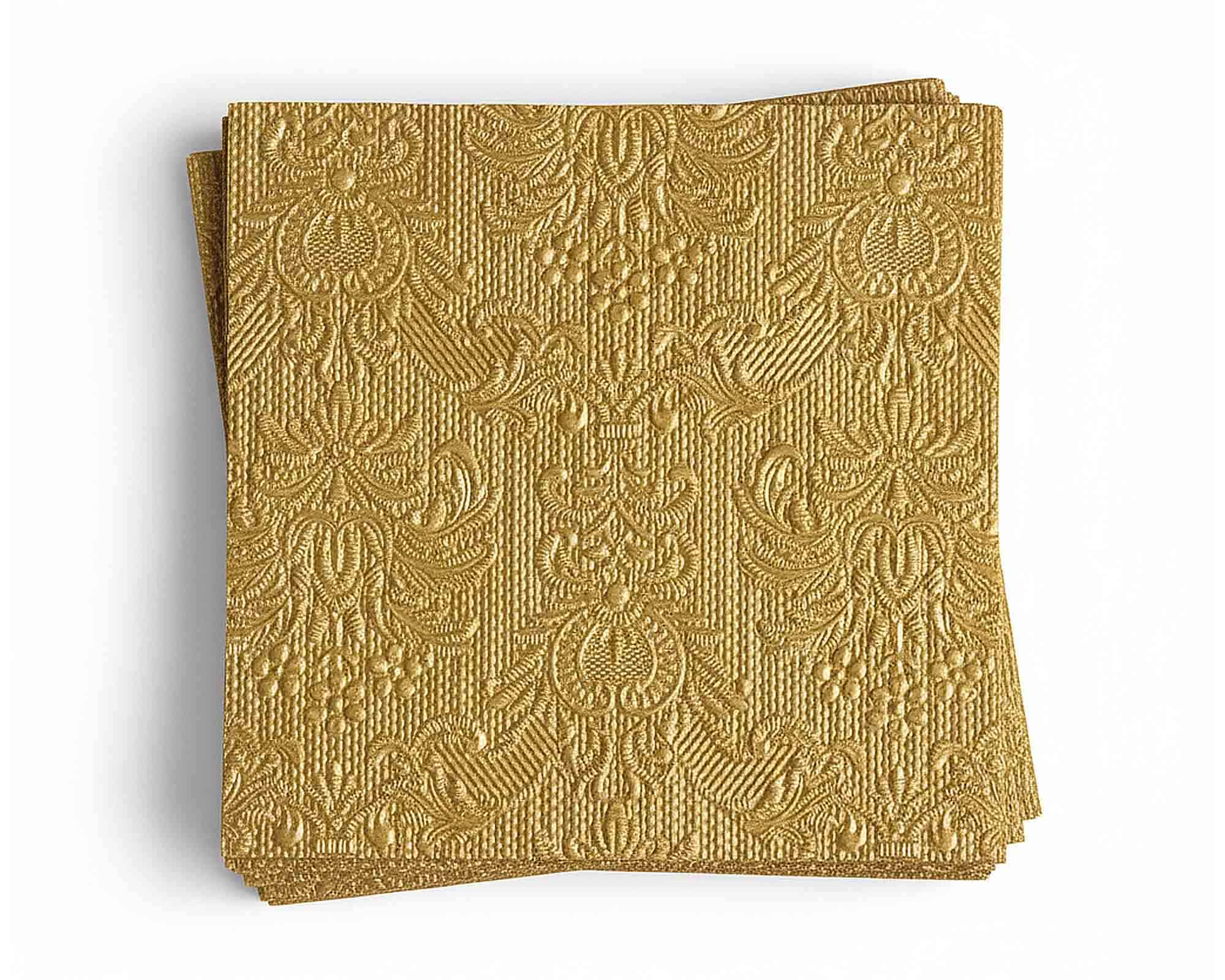 Tovaglioli Eleganti Color Oro 25x25cm in Carta