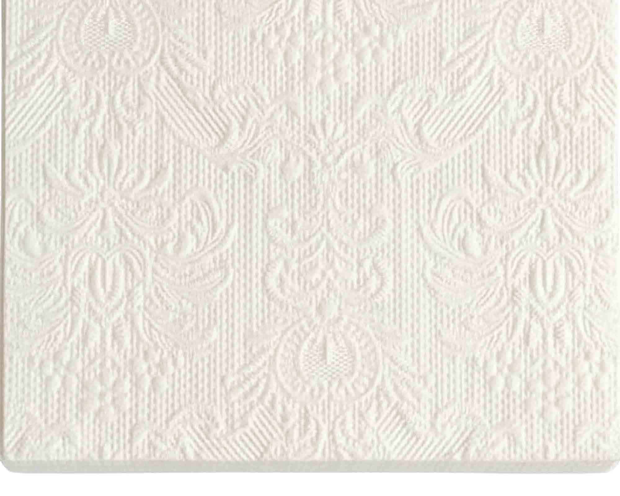 Tovaglioli Eleganti Color Bianco Perla 25x25cm in Carta - immagine 3