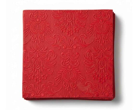 Tovaglioli Eleganti Color Rosso 25x25cm in Carta