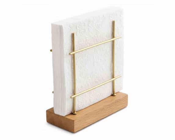 10071480-NAPKIN HOLDER STANDING FIGURE GOLD-19402447_0001_Sharper Napkin Holder