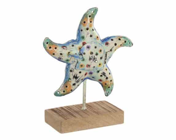 Decorazione da Appoggio Stella Marina con Supporto 22x8x25cm in Ferro – Item