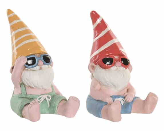 Decorazione Gnomo Seduto Assortito 7x9x13cm in Ceramica – Item