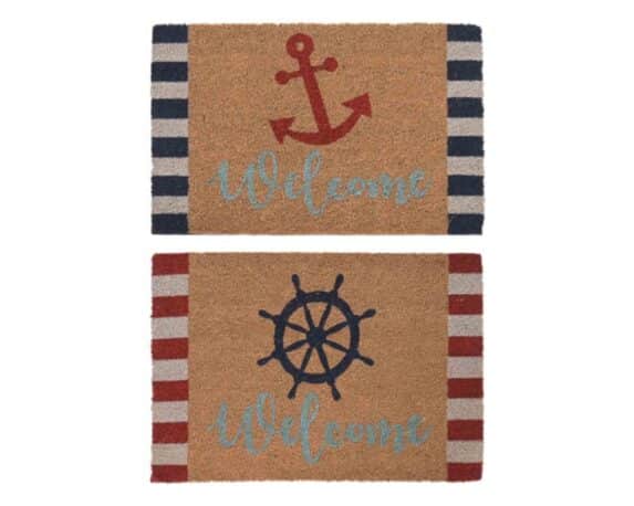 Tappeto Rettangolare con Decorazioni Marine Assortito 60x40x1,5cm in Fibra di Cocco – Item