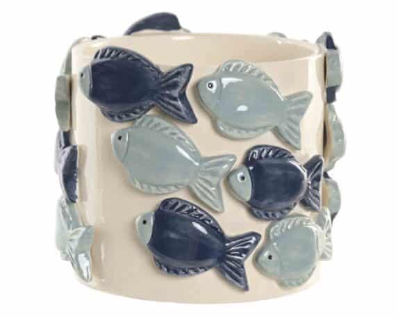 Vaso con Pesci 18x18x16cm in Ceramica – Item