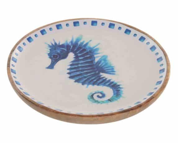 Centrotavola con Cavaluccio Marino Tondo 25x25x2,5cm in Legno – Item