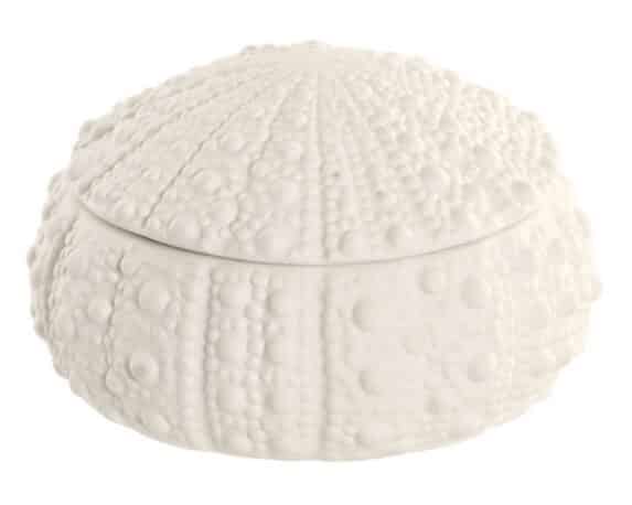 Porta Gioielli Riccio Bianco 19x19x10,5cm in Porcellana – Item