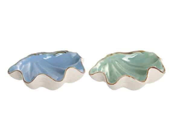 Centrotavola a Forma di Conchiglia Assortito 26x21x8cm in Porcellana – Item