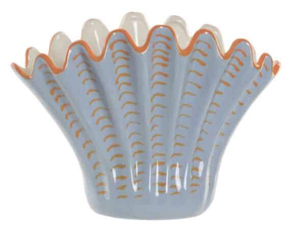 Vaso a Forma di Conchiglia 28,5×13,5×20,5cm in Porcellana – Item