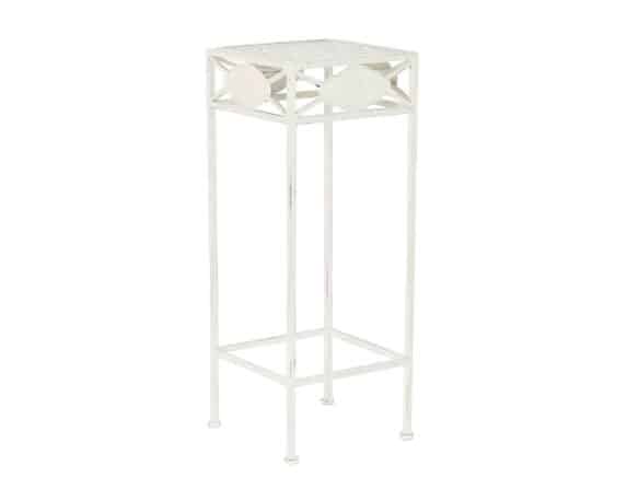Tavolino Quadrato Alto Bianco Medium in Metallo – Item