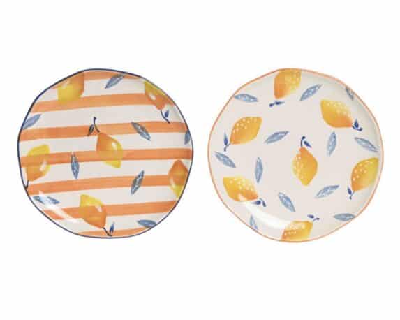 Piatto Decorativo con Limoni Assortito D27x2,5cm in Porcellana – Item
