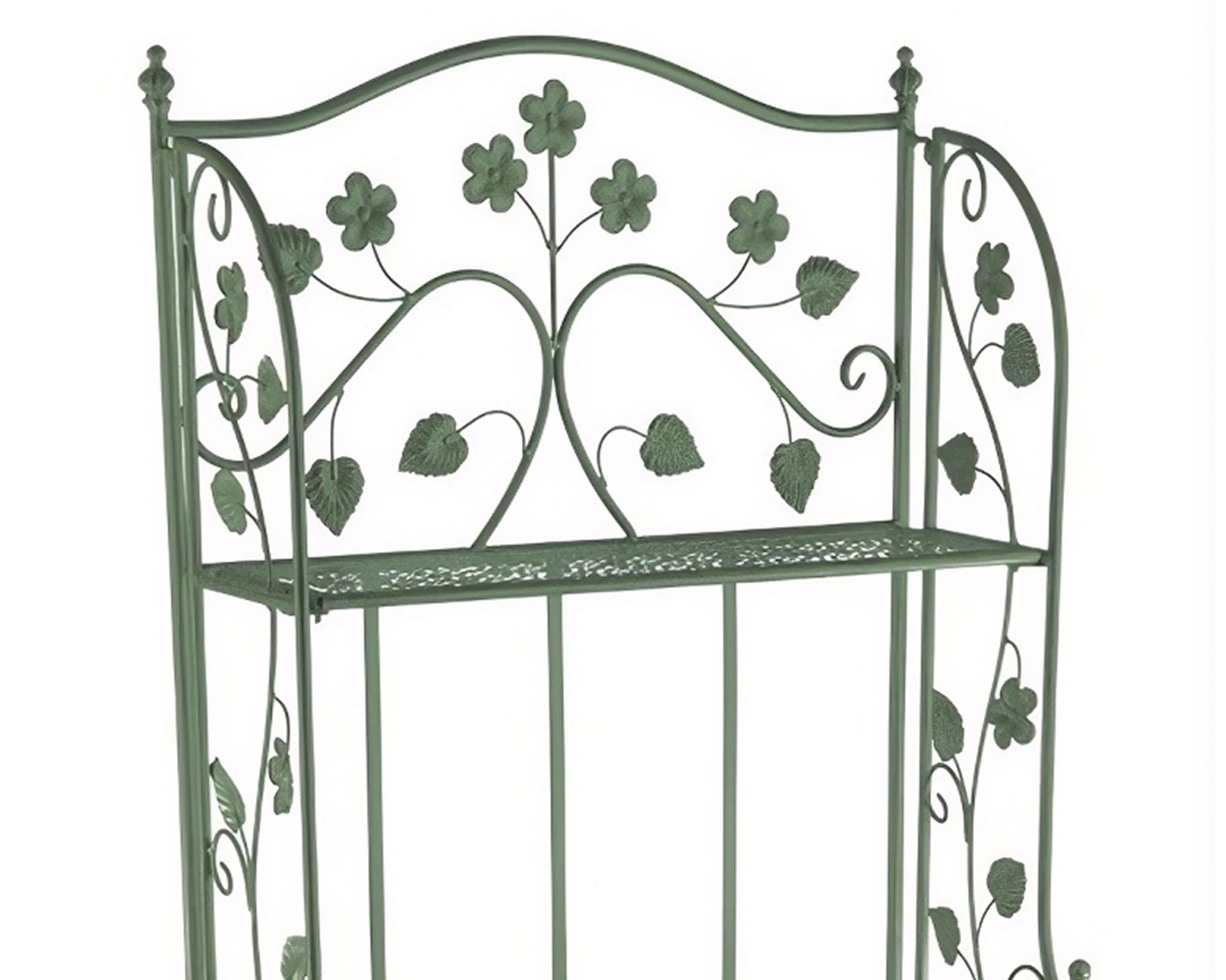 Mensola con 4 Ripiani Verde 60x27x165cm in Ferro - immagine 2