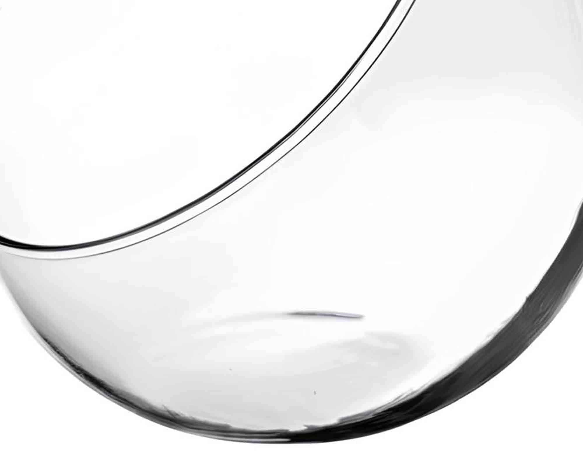 Vaso Taglio Caldo Obliquo Moderno e Elegante D15x13cm in Vetro - immagine 2