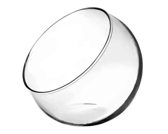 Vaso Taglio Caldo Obliquo Moderno e Elegante D15x13cm in Vetro