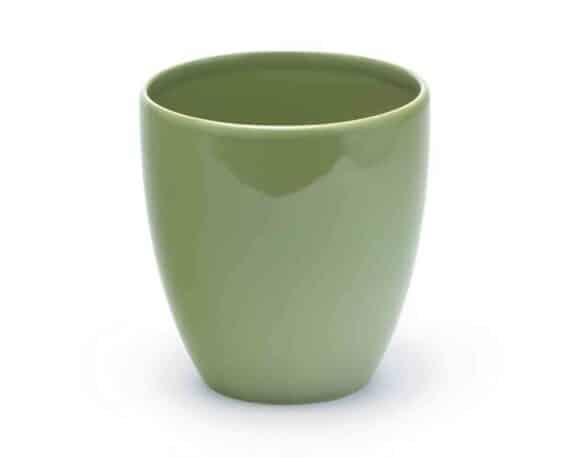 Vaso Caspo Semplice e Pratico Verde D13x14cm in Ceramica