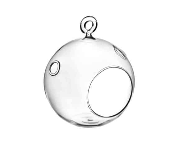 Sfera da Appendere Portalumino Trasparente D10x11,5cm in Vetro