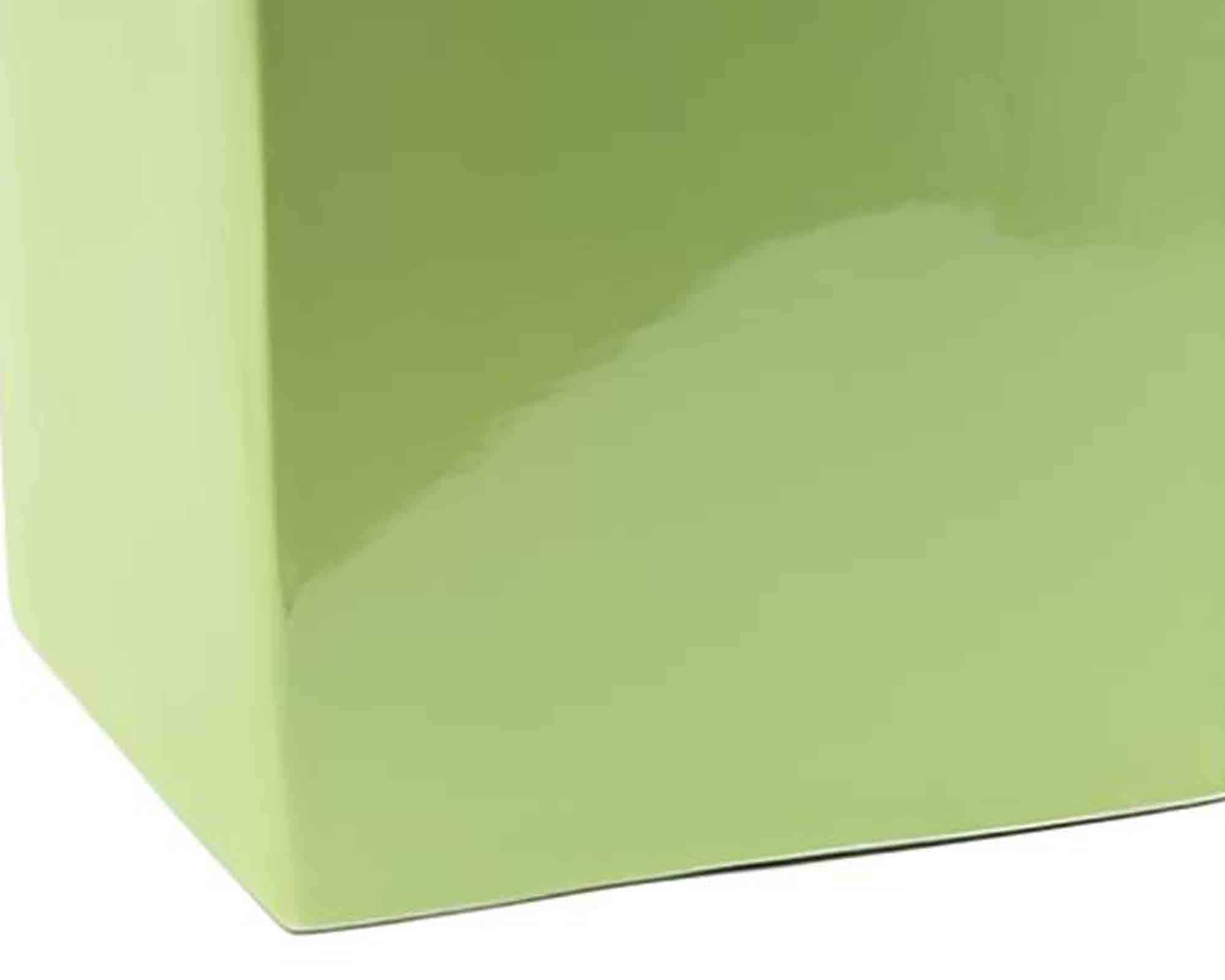 Cachepot Quadrato Semplice e Resistente Verde Mela 16,5x16,5x16,5cm in Ceramica - immagine 2
