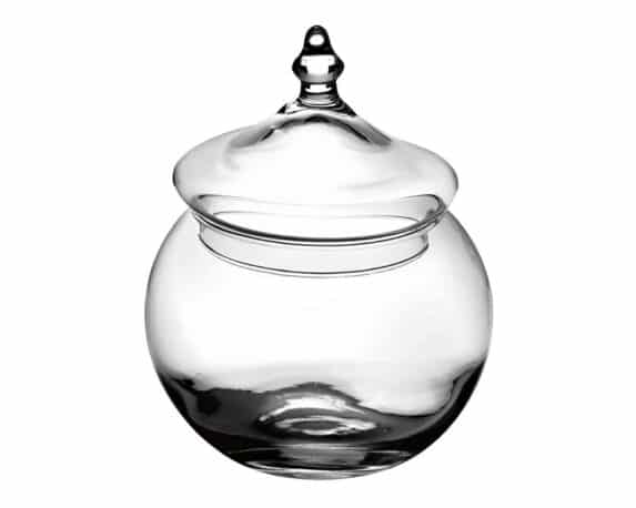 Ciotola con Coperchio D14x16cm in Vetro