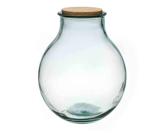 Barattolo con Tappo di Sughero D10x9cm in Vetro e Sughero