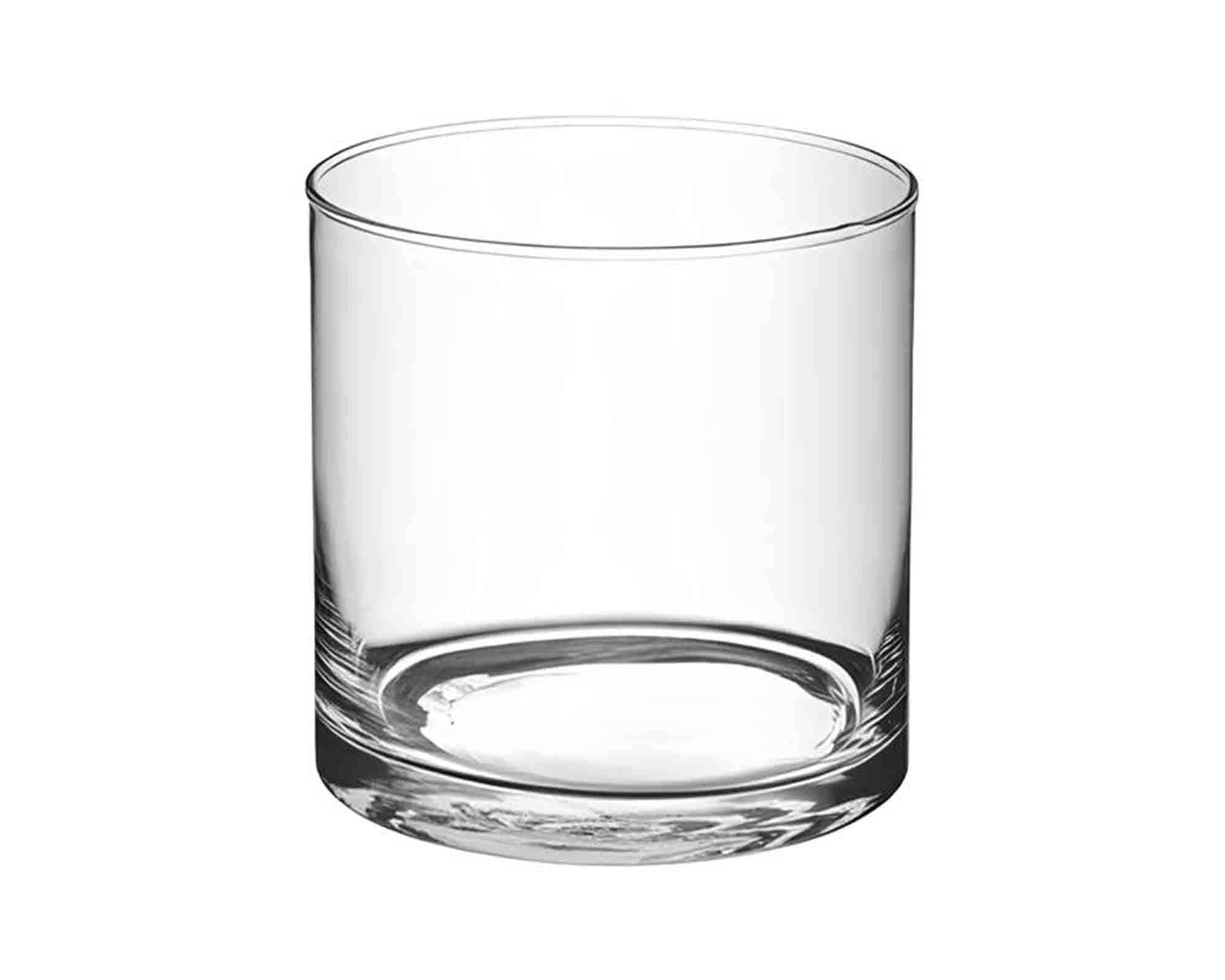 Vaso Cilindrico Versatile, Pratica e Resistente D12x12cm in Vetro