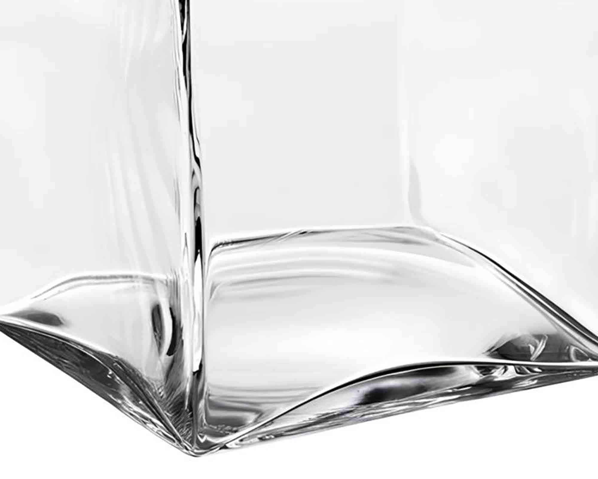 Vasetto Cubo Elegante e Resistente 14x14x14cm in Vetro - immagine 2