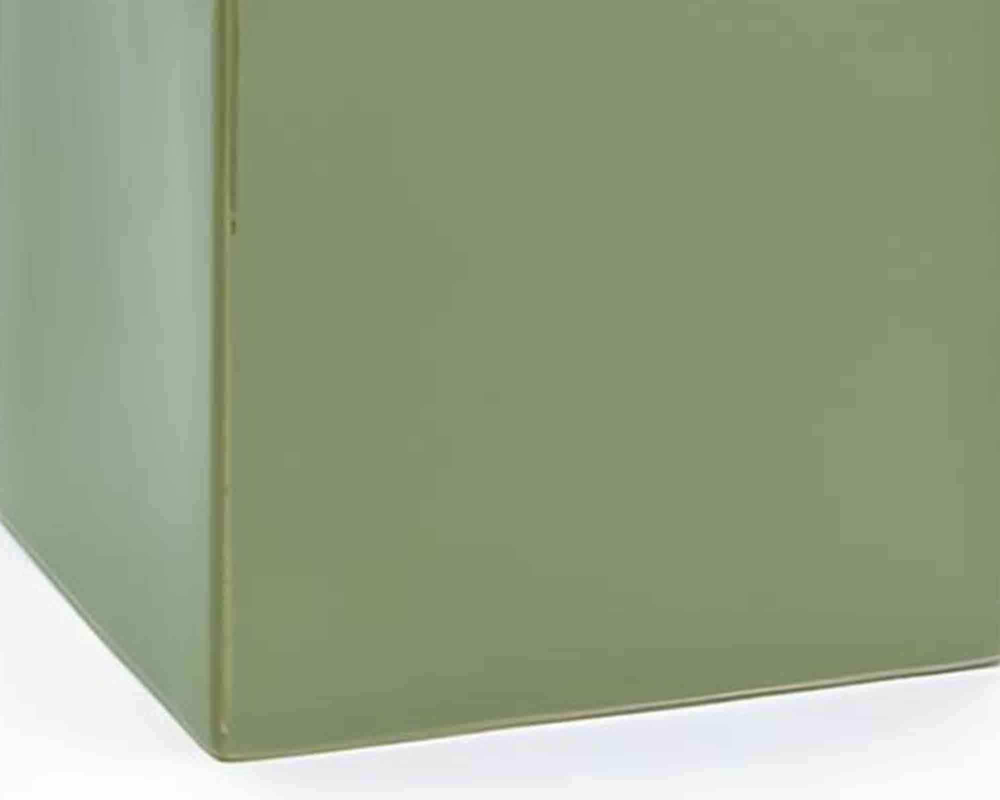 Cachepot Quadrato Semplice e Resistente Verde 13x13x13cm in Ceramica - immagine 2