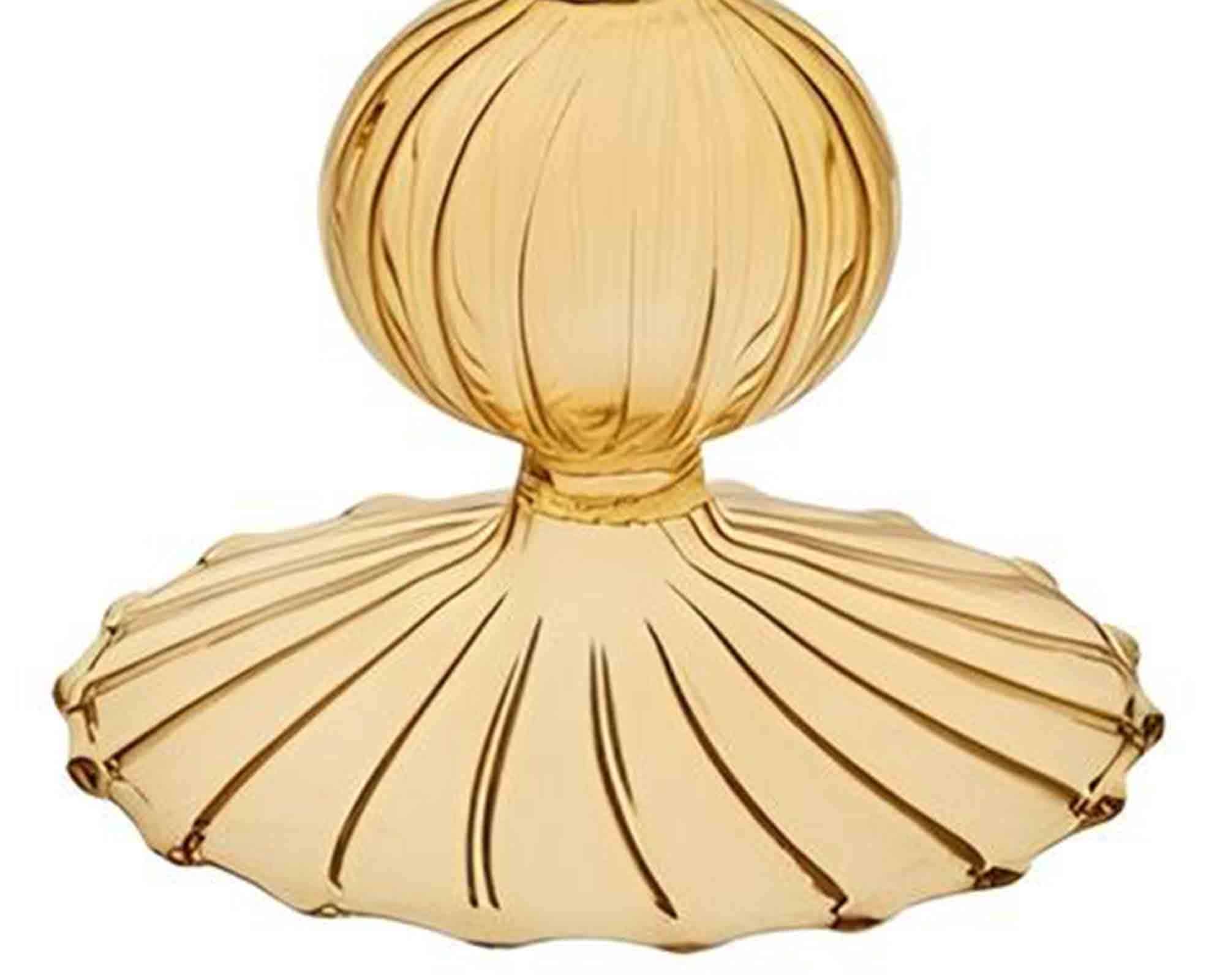 Candeliere Monofiore Ambra D9x16cm in Vetro - immagine 2