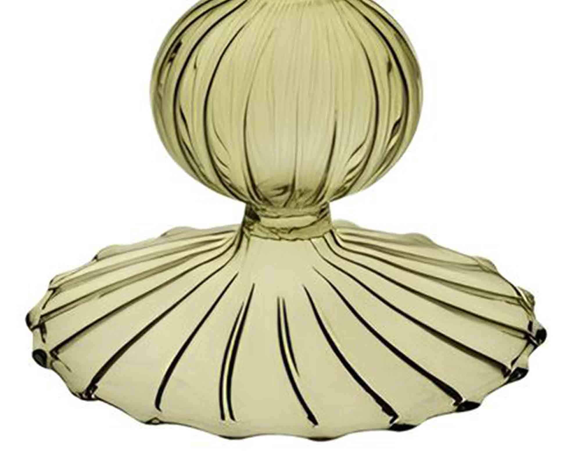 Candeliere Monofiore Verde Oliva D9x10cm in Vetro - immagine 2