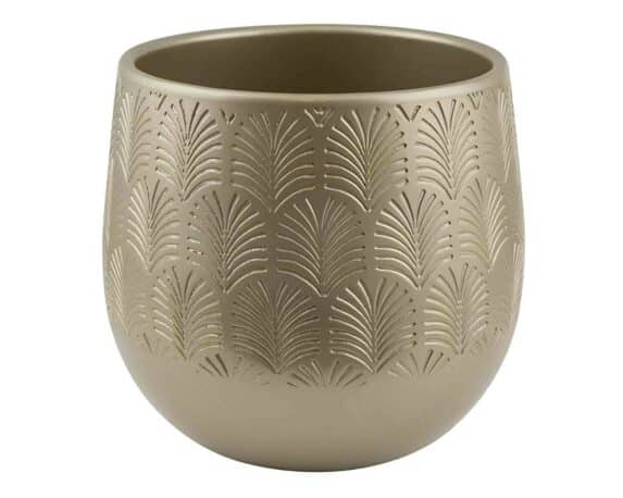 Vaso Decorato Champagne D16x17cm in Ceramica